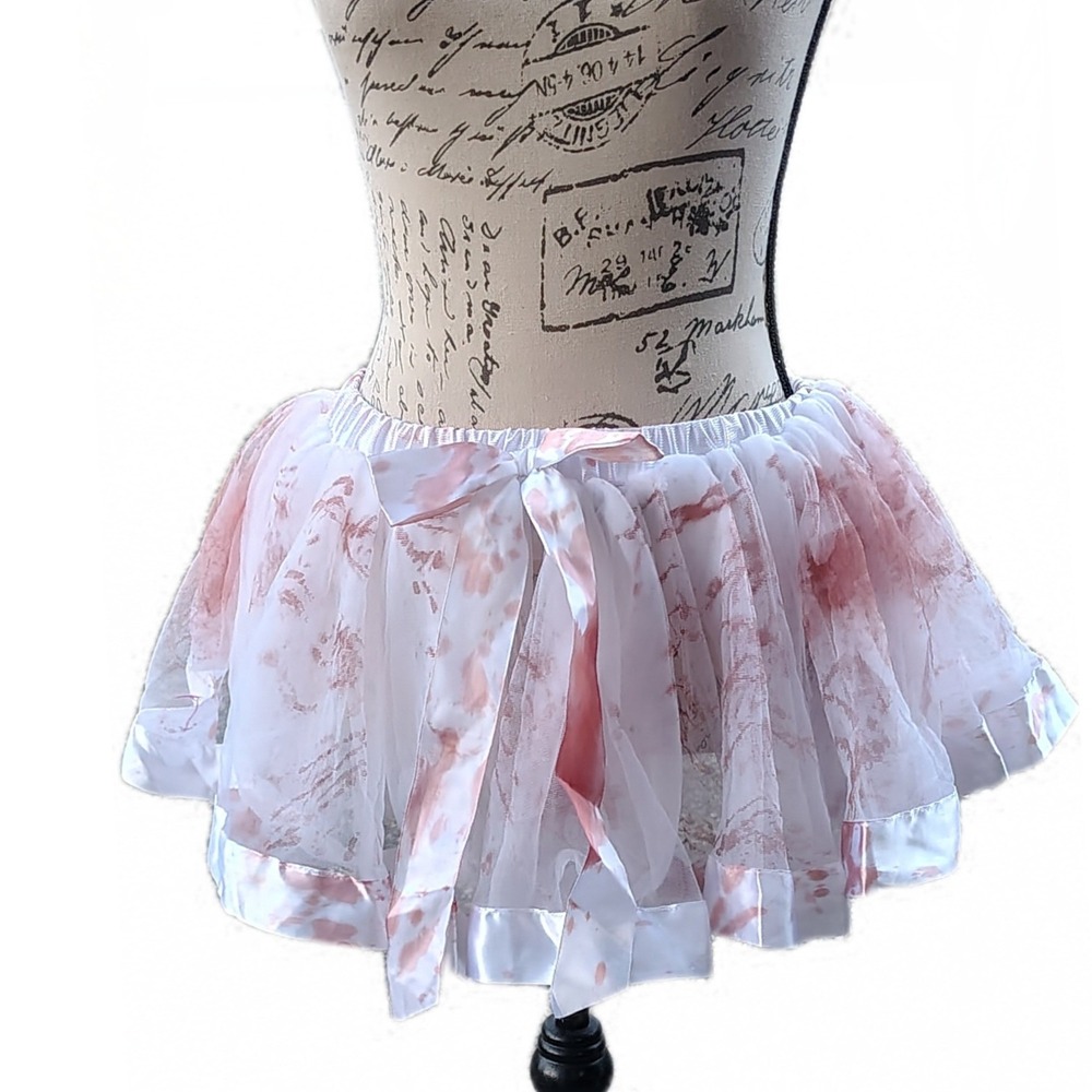 Spirit Halloween Zombie Ballerina Tutu Costume Accessory Blood Splatter Print OS